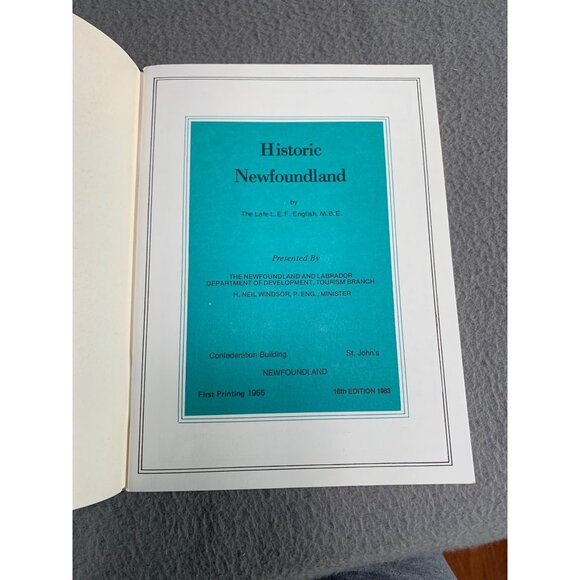 Historic Newfoundland L.E.F. English M.B.E Paperback 5th Printing 1972 - Picture 3 of 10